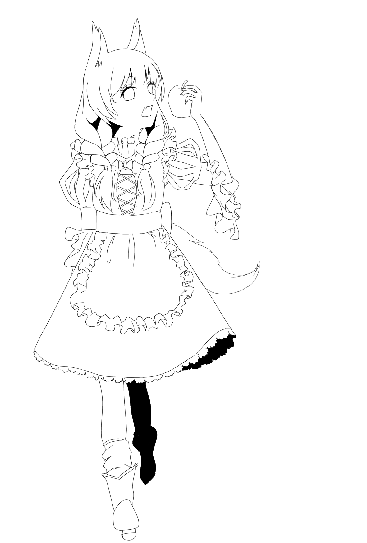 線画】狼ちゃん - ibisPaint