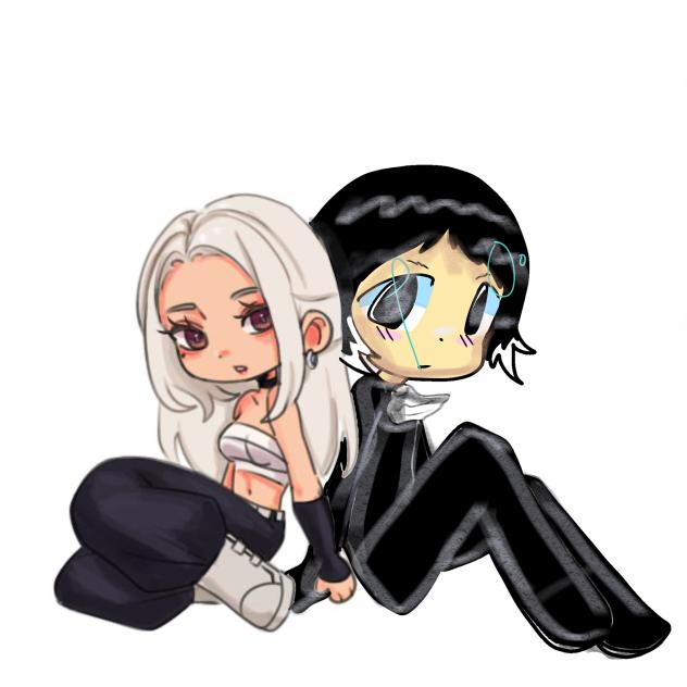 Sitting collab (not my oc)