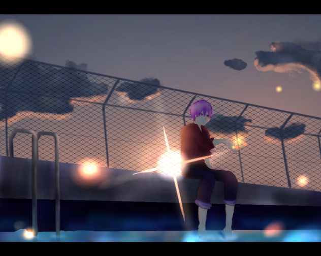 夜明けと蛍 Ibispaint