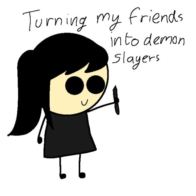 me and my friends as demon slayers