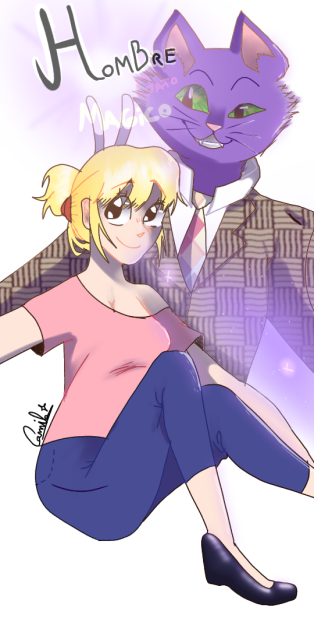 Hombre gato mágico fanart