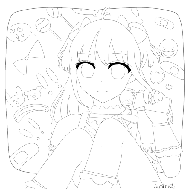 Pちゃん！（線画）