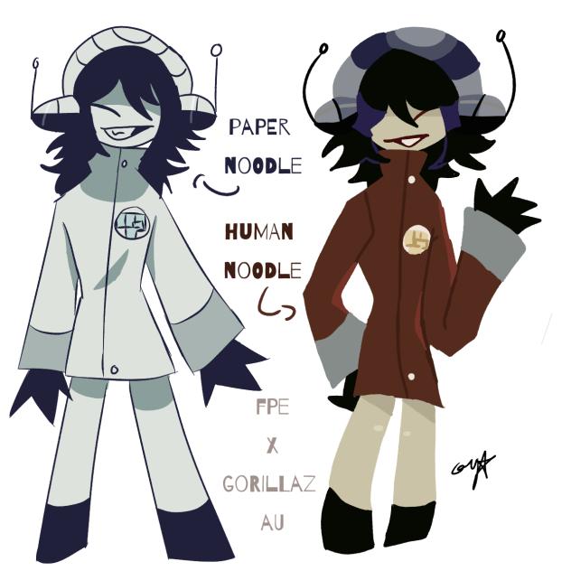 Paper Noodle and human Noodle for my Au