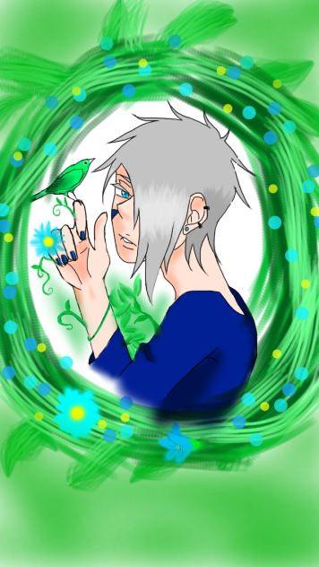 boy in forest - ibisPaint