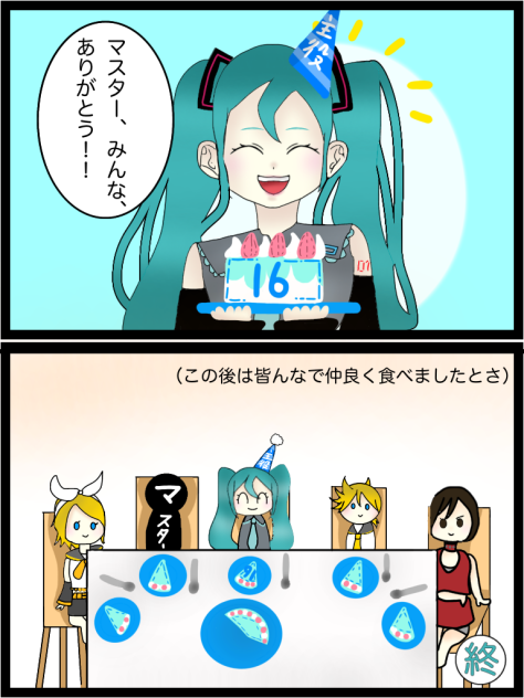 ミクちゃんのお誕生日🎂の続き！