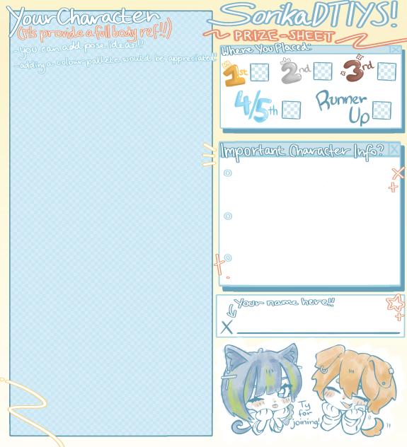 Sorika DTIYS prize sheet!