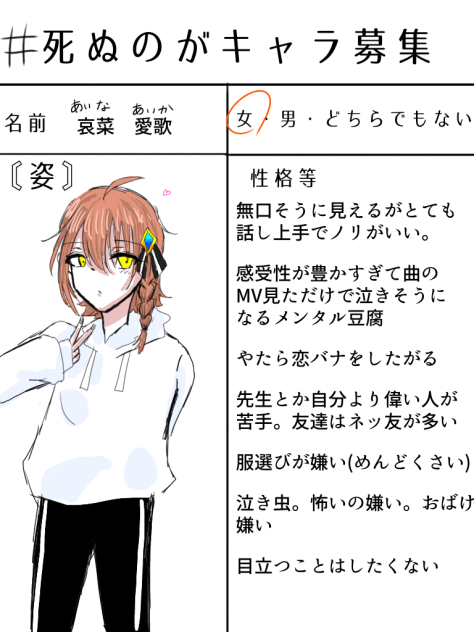 死ぬのがキャラ募