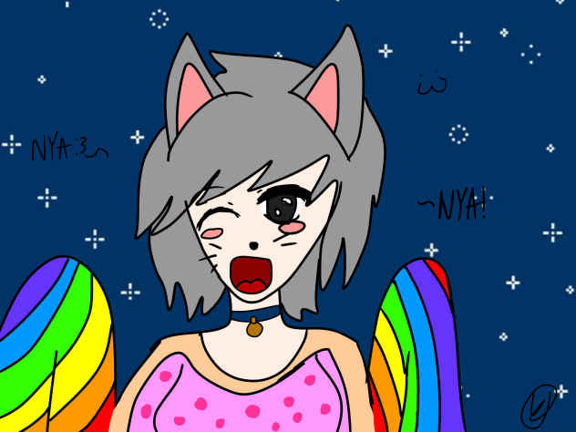 Nyan Cat girl !speedpaint!