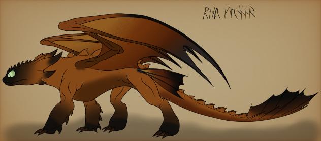 Night fury coloring page completed