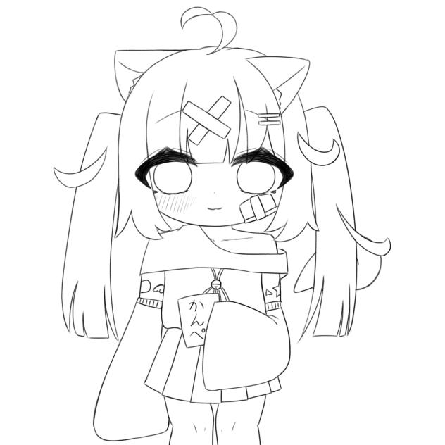 そらちゃんへ　線画だよ〜