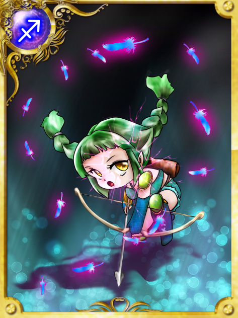 シリーズ１２星座 いて座をカード風に描いてみた