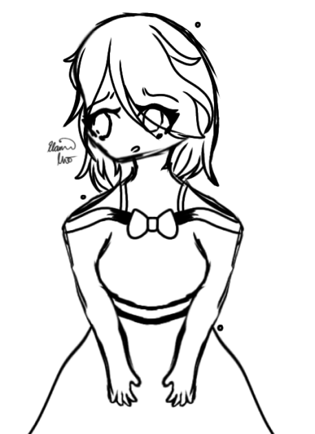 A Girl with Short Hair Sketch