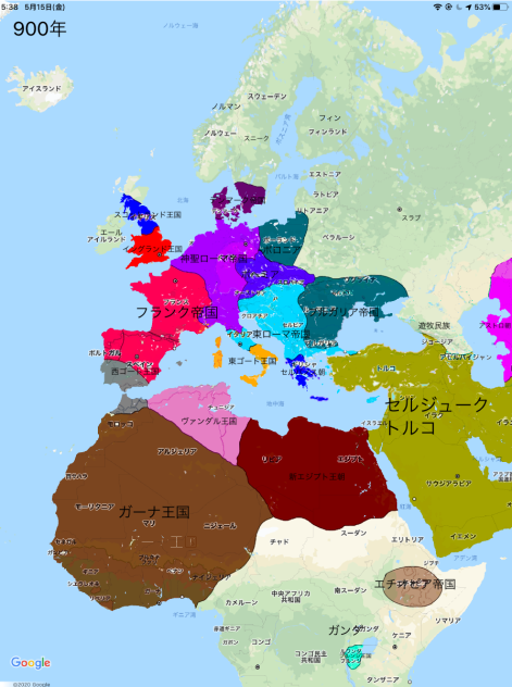 勝手にヨーロッパの国土変化(中世前編)