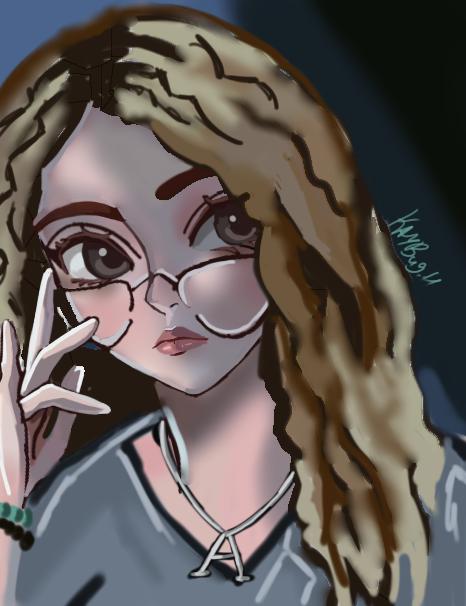 Drawling My friend in anime style
