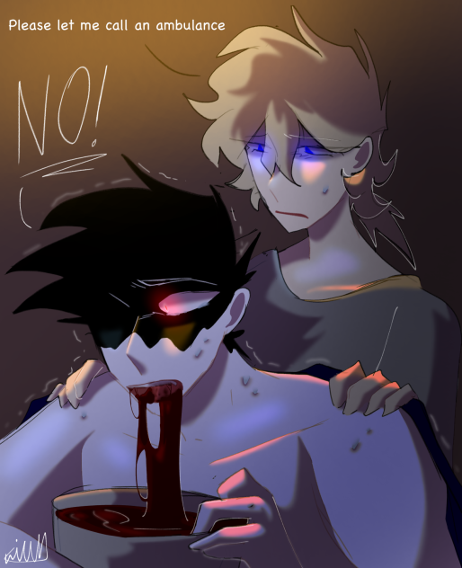 Bloodtober - day3 - throwing up blood