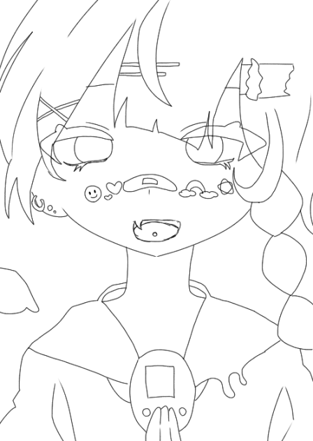可愛いふりして…　線画