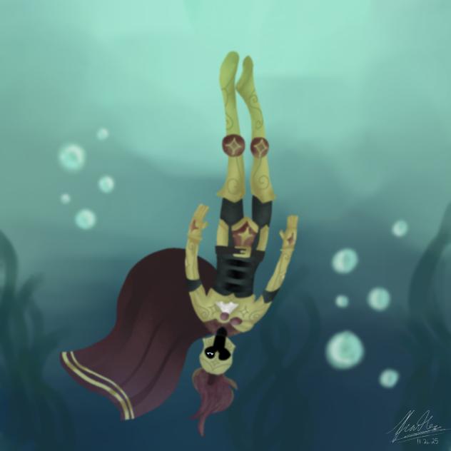 Underwater..