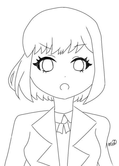 夕焼け時の 線画