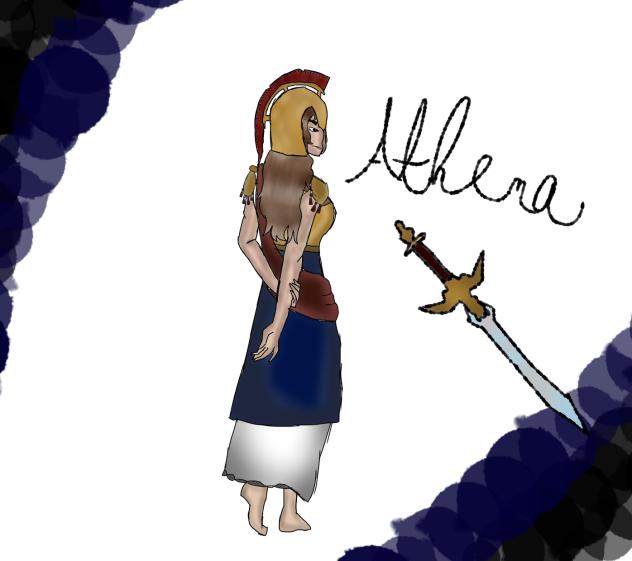 Athena, Goddess of Wisdom and War.