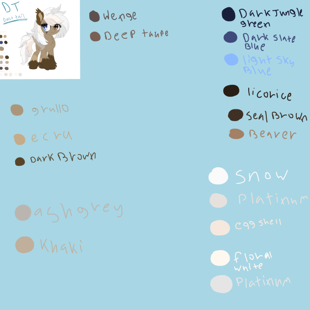 Dust tails colors