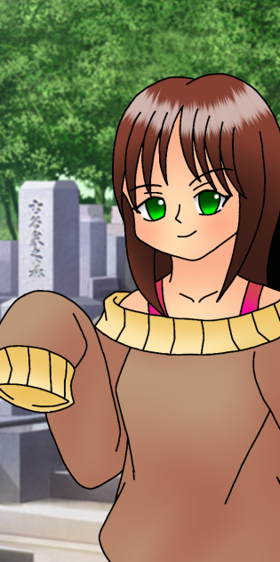 きつねのコンピューター  墓参り