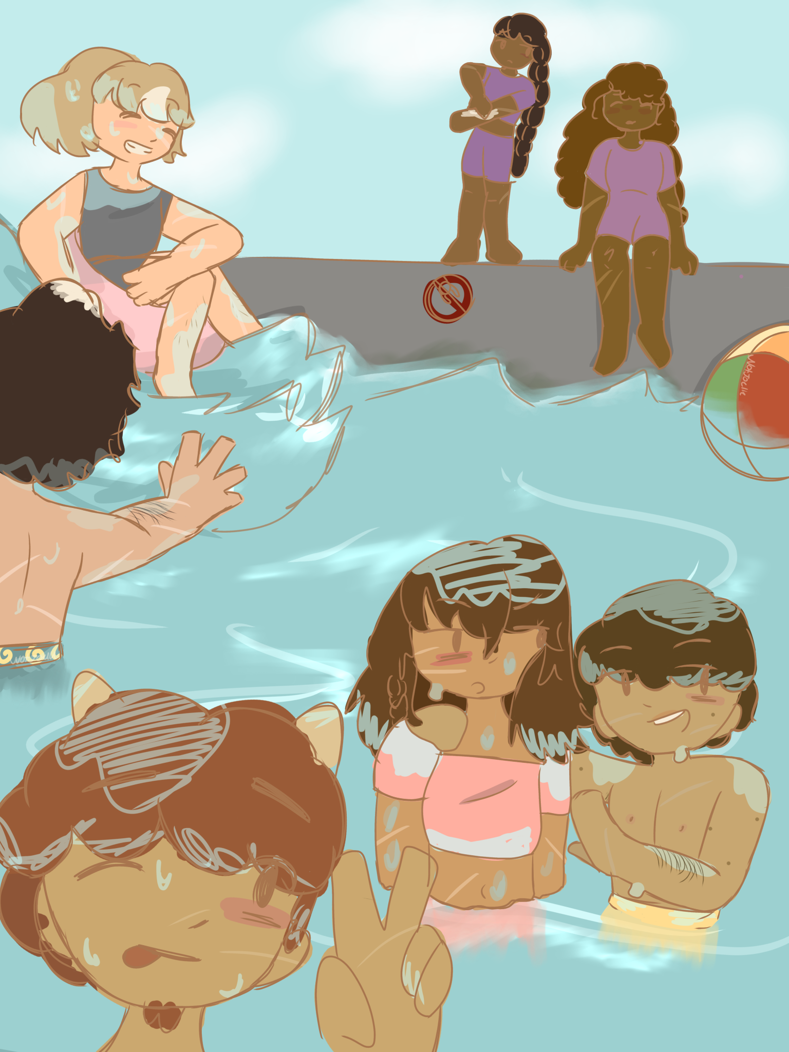 Percy Jackson pool party - ibisPaint