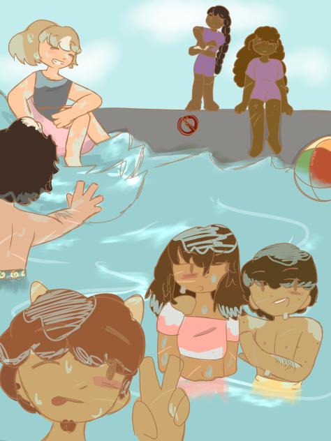 Percy Jackson pool party - ibisPaint