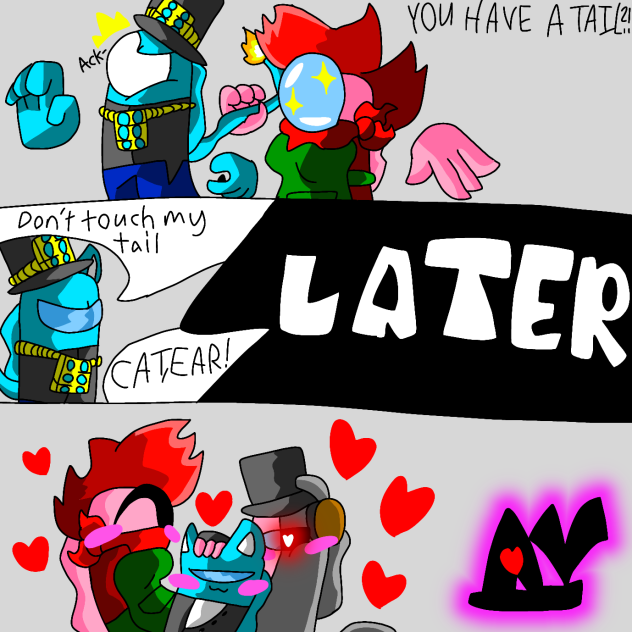 ''CAT TAIL'' comic Ash x Rose twins