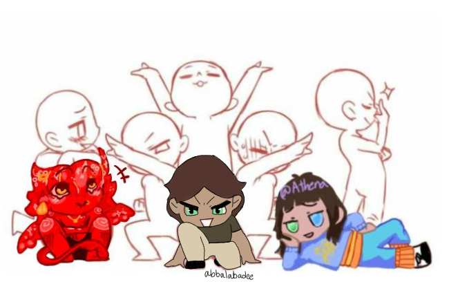 power poses... I think collab - ibisPaint