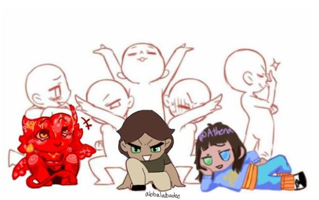 power poses... I think collab - ibisPaint