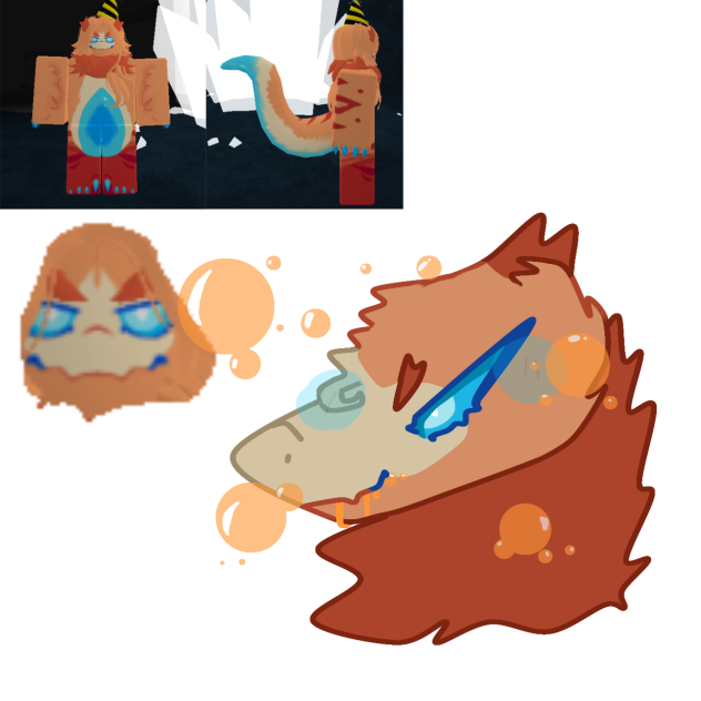 bubble raptor with a glow up