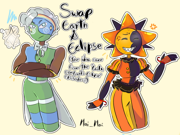 Swap Earth and Eclipse, gender swap
