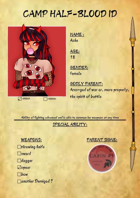 My pjo oc