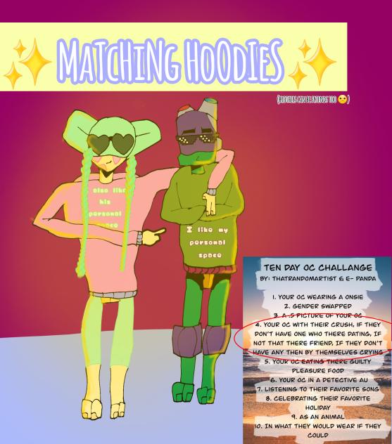 10 day oc challenge #4, oc with a friend