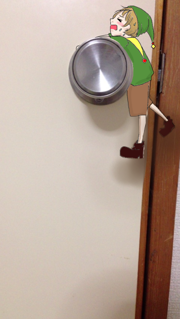 なんかドアノブにぶら下がってた。