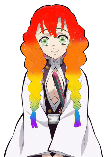 What if Mitsuri had rainbow 🌈 hair