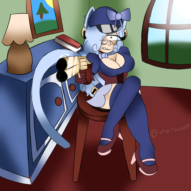 Pènèlope pulls out a gun