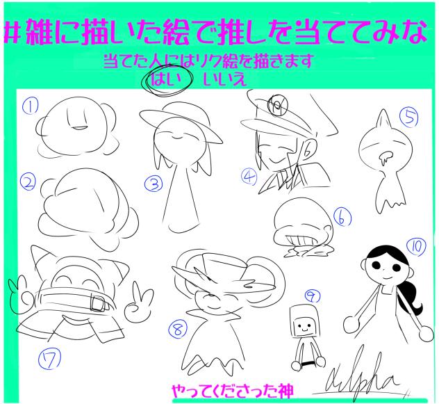雑絵で推し当て