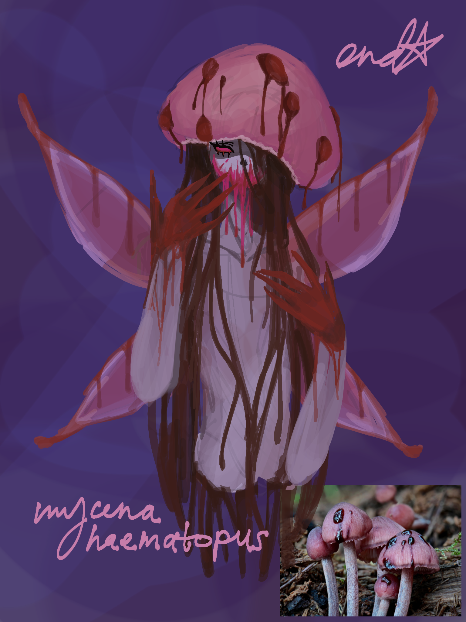 funguary day15; bleeding fairy helmet ibisPaint