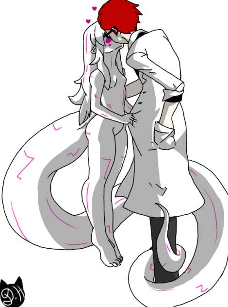 A Kiss(Alien X Scientist)OC