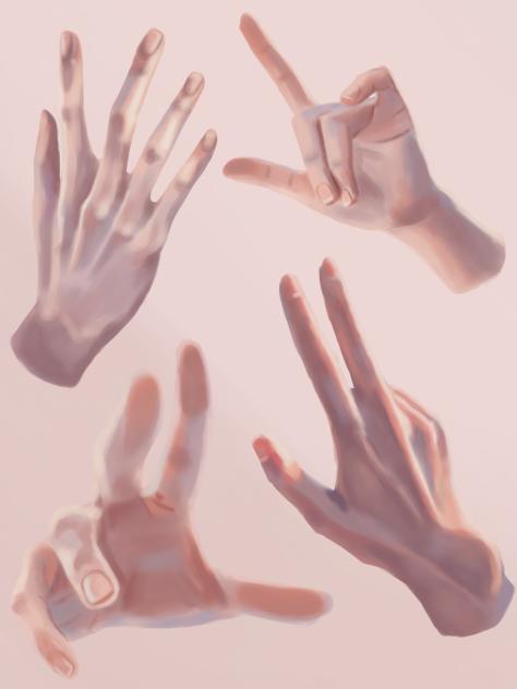 light skin hand rendering practice - ibisPaint