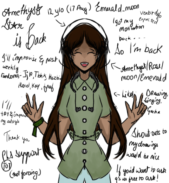 ☆m€thyst_st☆r is back!!✨💜💚❤