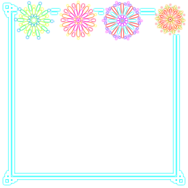 neon firework light for festival