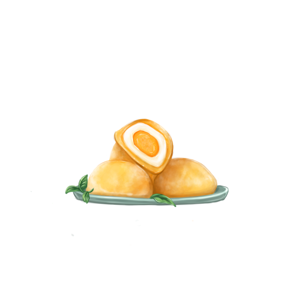 Mango and passion fruit mochi - ibisPaint