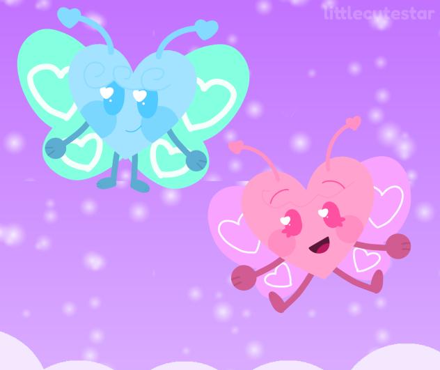 Two Little Flutterhearts