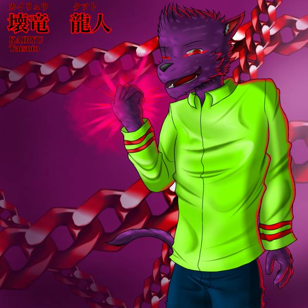 ［イラストメイキング］隻眼のRED EYE猫獣人