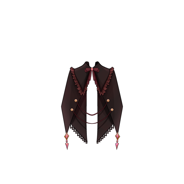 Dark Brown-Red Gothic Cape
