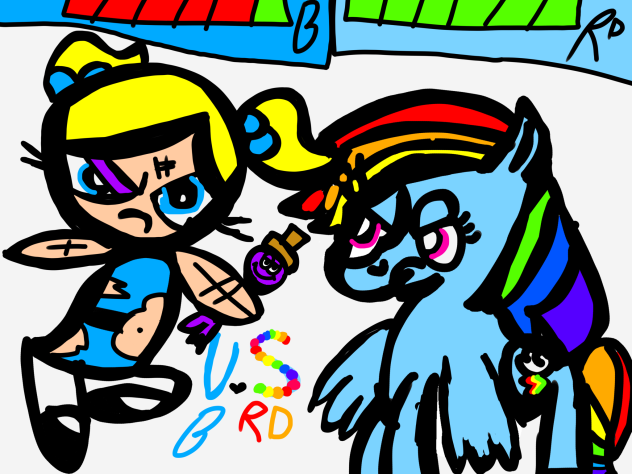Rainbow Dash vs Bubbles AGAIN!