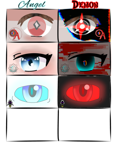 Angelic and demonic eyes collab