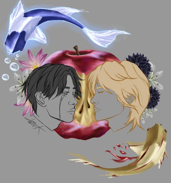 Apple core trend with Banana Fish